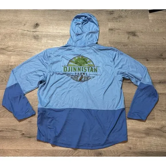 Simms SolarFlex Hoodie Featherweight Fishing Blue Mens XL Long Sleeve UPF - Picture 6 of 10